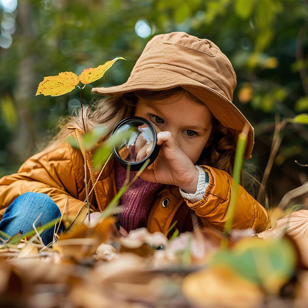 Children collecting natural items outdoors as part of the Top 5 EYFS Activities for Summer